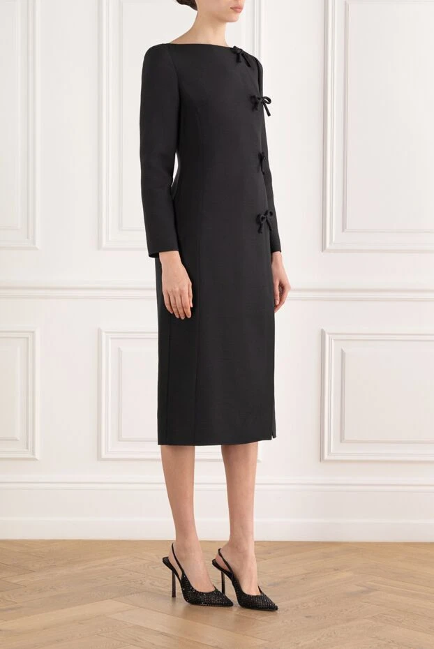 Valentino black midi dress with bows 187197 - photo 3