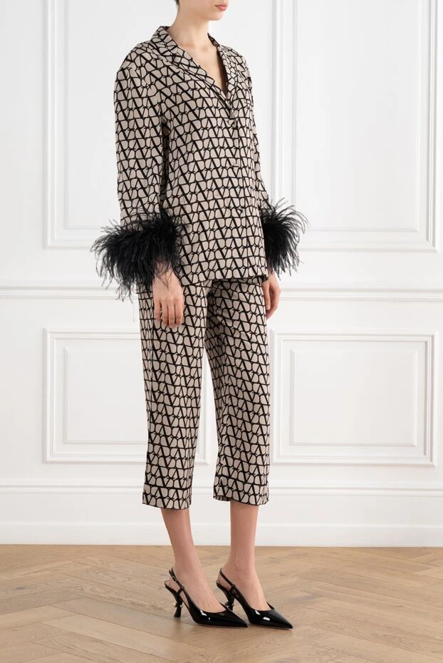 Valentino women's suit with trousers and logo print all over the surface 187211 - photo 3
