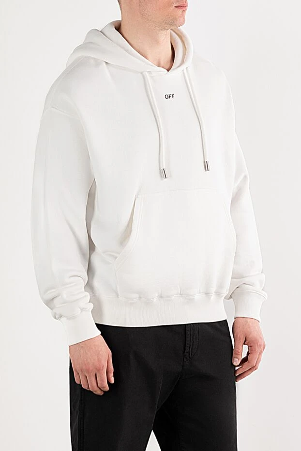 Off-White худи с капюшоном vibe arrow из хлопка белое 187248 - фото 3