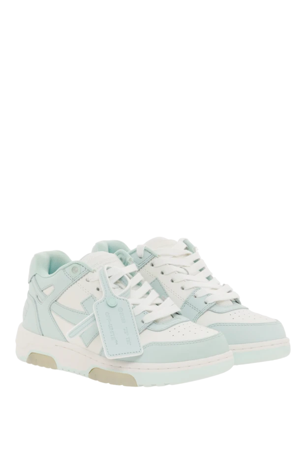 Off-White women's out of office leather sneakers green 187279 - photo 3
