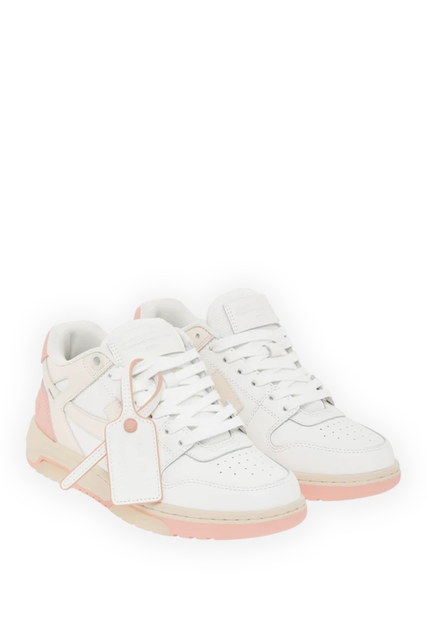 Off-White women's white combined sneakers with pink inserts 187281 - photo 3