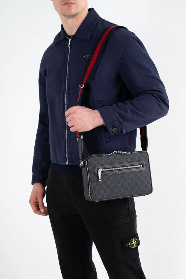 Gucci medium gg shoulder bag black men's 187297 - photo 2