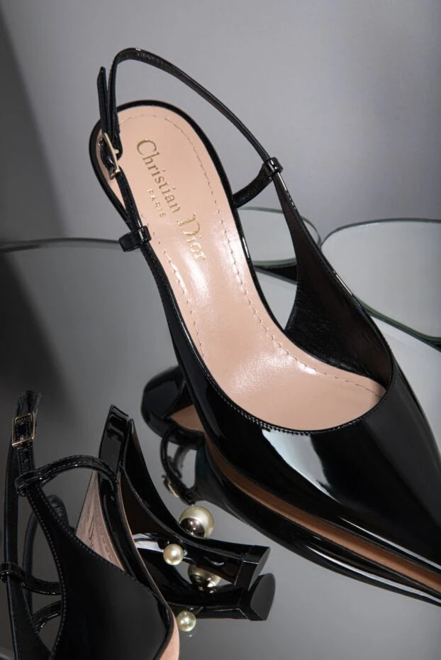 Dior women's shoes tribales slingback black patent 187317 - photo 2