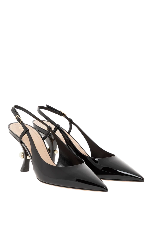 Dior women's shoes tribales slingback black patent 187317 - photo 3