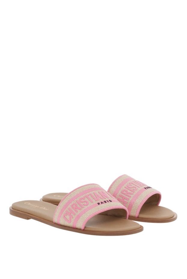Dior women's slippers dway slide pink 187324 - photo 3