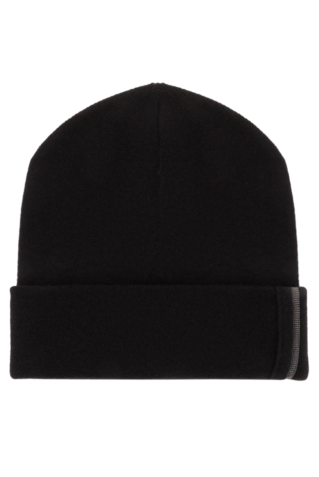 Cashmere knit hat with Monil chain black - photo 1