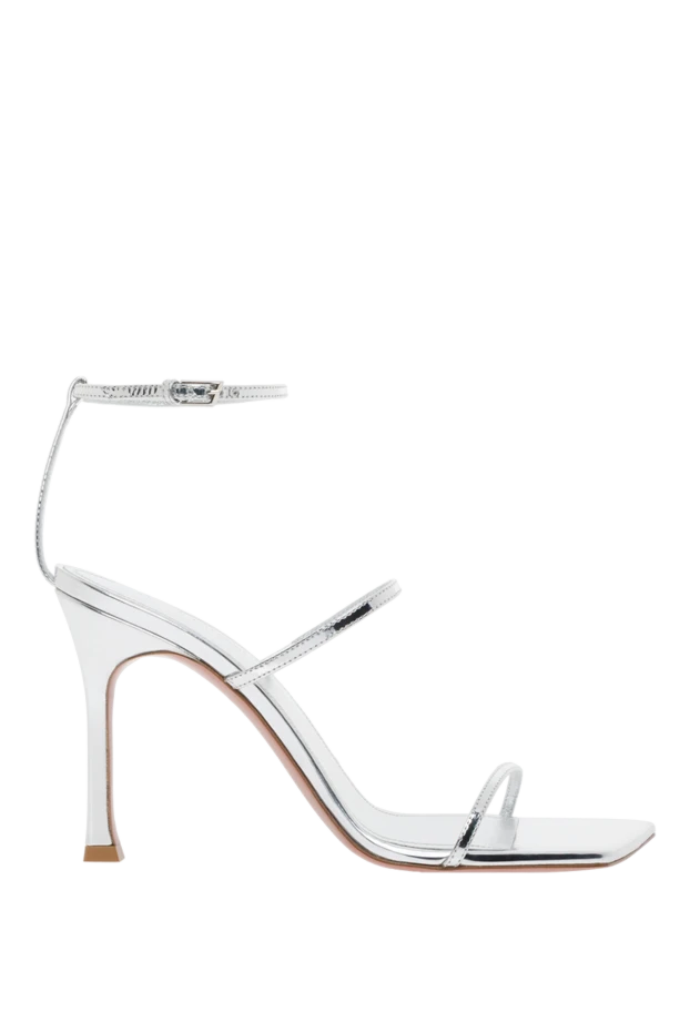 Босоніжки Maya на високих підборах сріблястого кольору. - фото 1