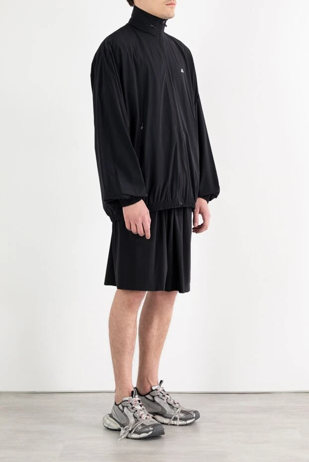 Balenciaga black men's tracksuit with shorts with logo 187361 - photo 3