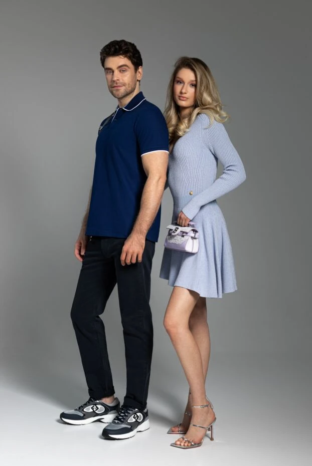 Fendi gray men's forward sneakers with logo 187363 - photo 2