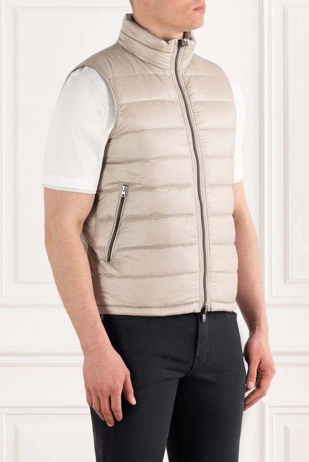 Herno double-sided beige men's vest with zipper 187367 - photo 3