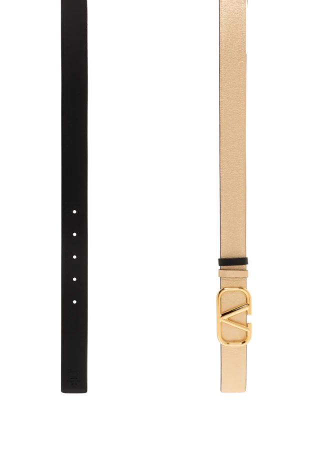 Valentino women's black and gold reversible vlogo belt 187443 - photo 3