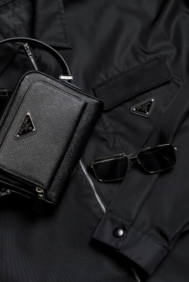 Prada cумка-мессенджер с эмалевым логотипом из кожи saffiano 187464 - фото 3