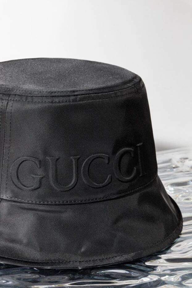 Gucci black nylon bucket hat with logo men's 187470 - photo 3