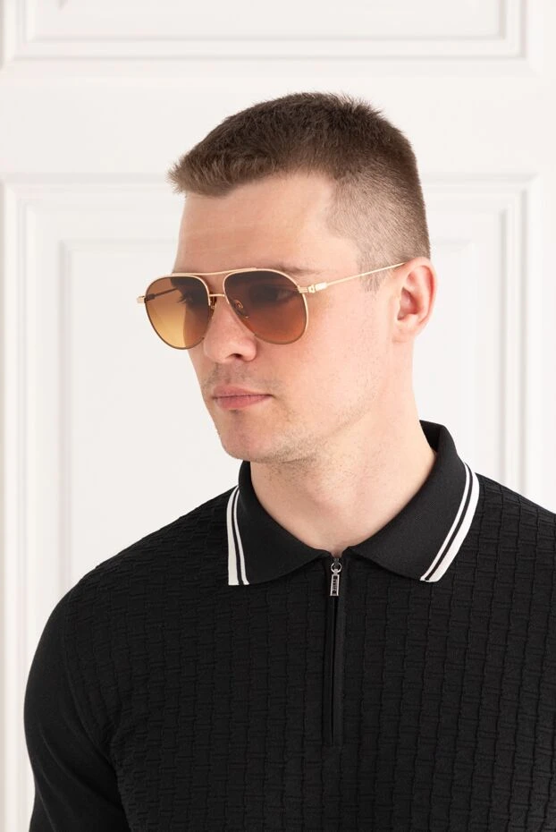 Chrome Hearts очки-авиаторы steppin blu с коричневыми линзами мужские 187493 - фото 2