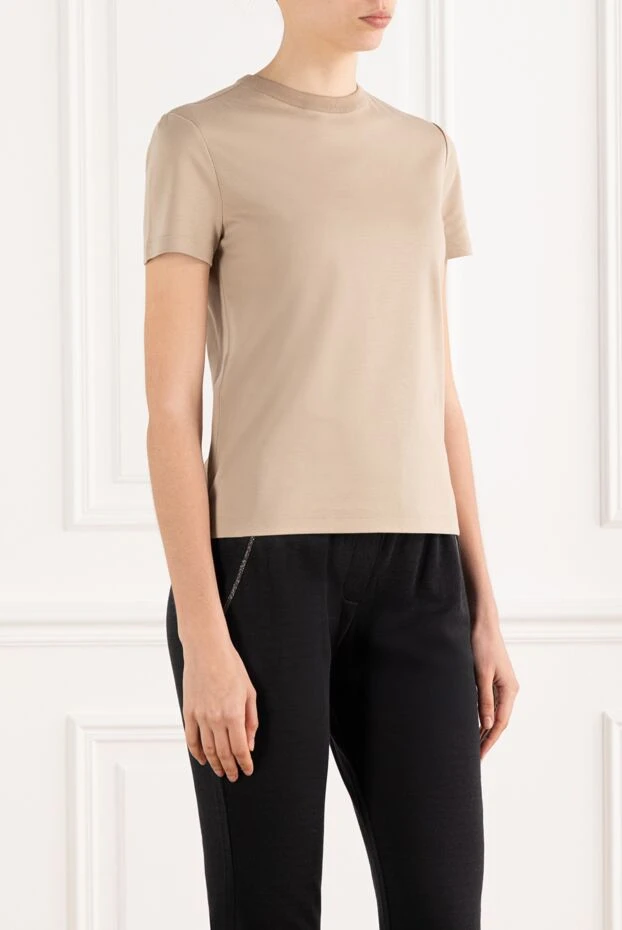 Loro Piana my-t pure cotton jersey t-shirt beige 195622 - photo 3