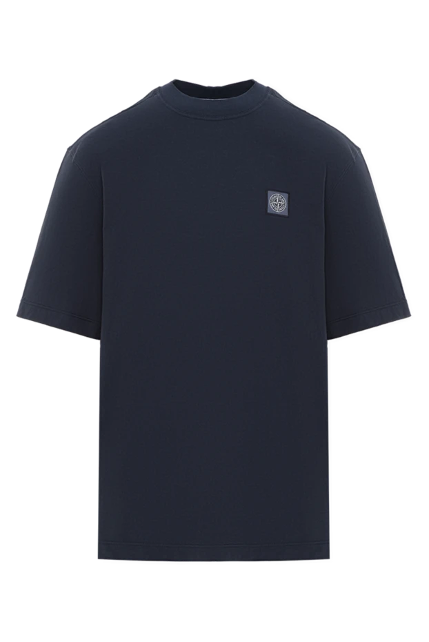 Stone Island футболка из хлопкового трикотажа с однотонной нашивкой в ??виде компаса 187512 - фото 1