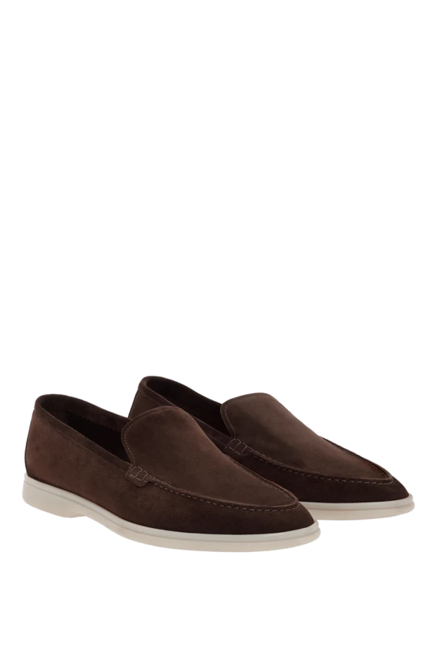 Cesare di Napoli brown italian men's loafers made of suede 187527 - photo 2