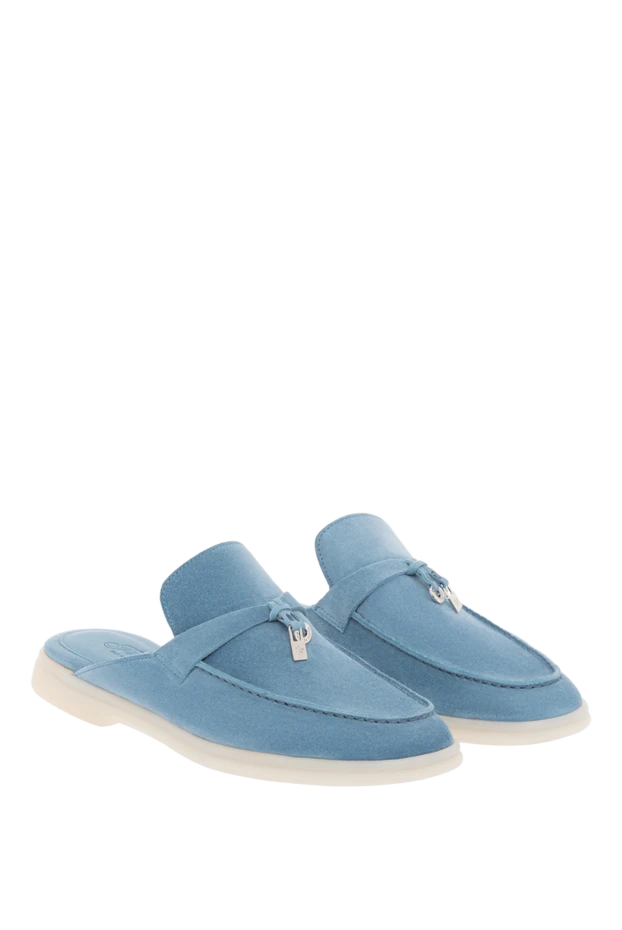 Fleur de Paris women's blue suede mules 187540 - photo 3