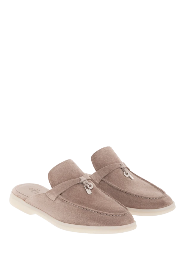 Fleur de Paris women's beige suede mules 187541 - photo 3