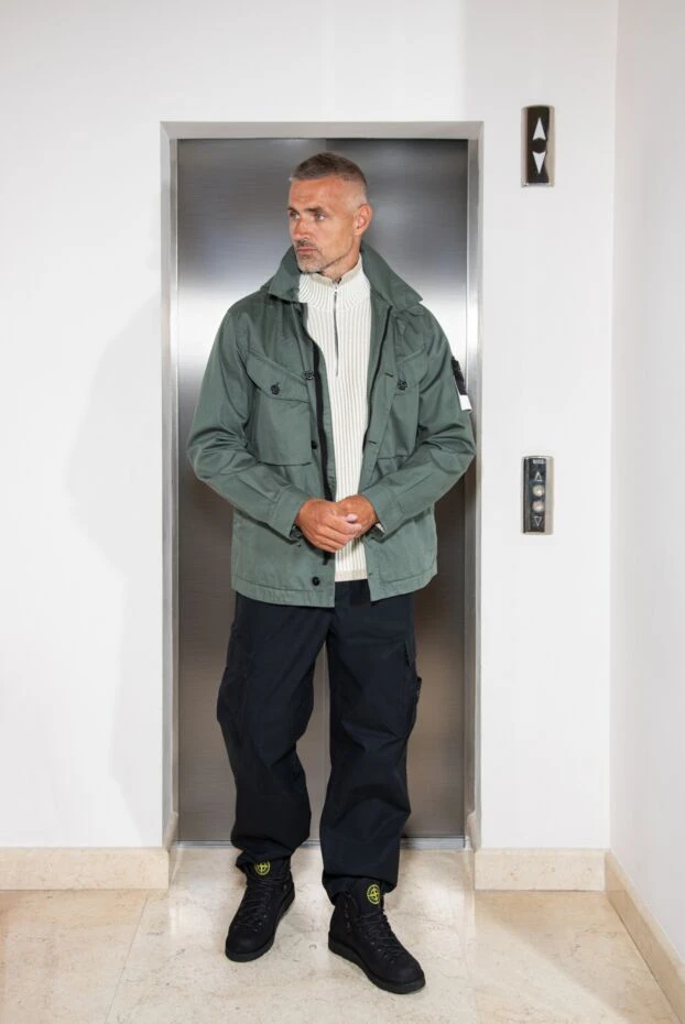 Stone Island кожаные ботинки с нашивкой с логотипом черные мужские 187551 - фото 2