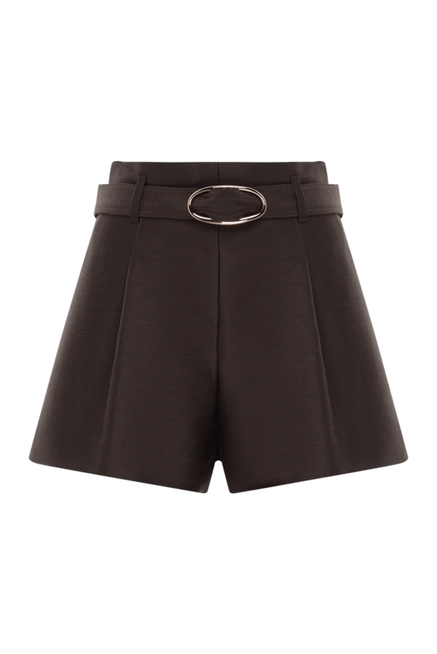 Zimmermann шорти tailored в кольорі espresso жіночі з вовни та шовку 187596 - фото 1