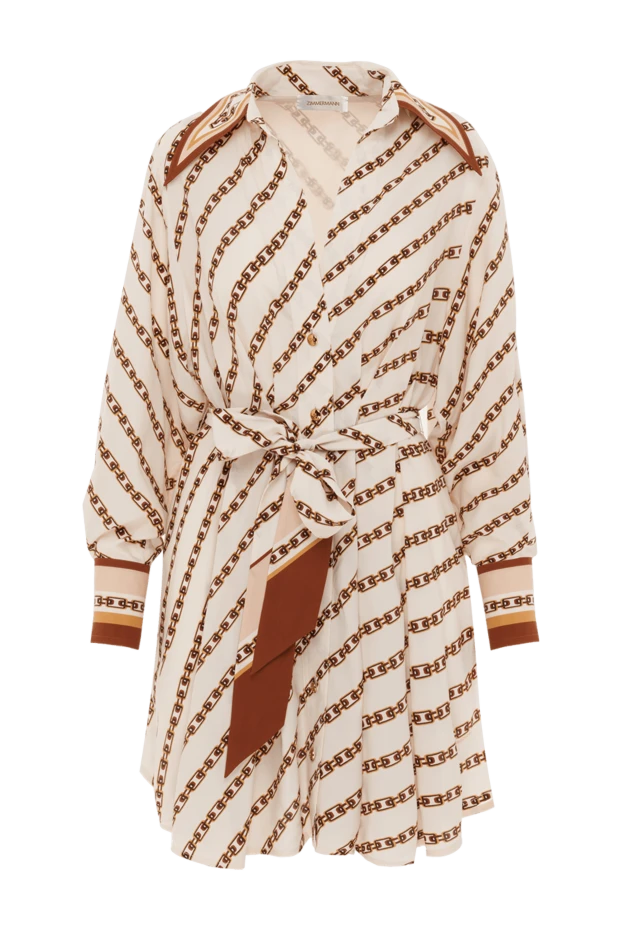 Zimmermann beige mini shirtdress with pintucks 187610 - photo 1