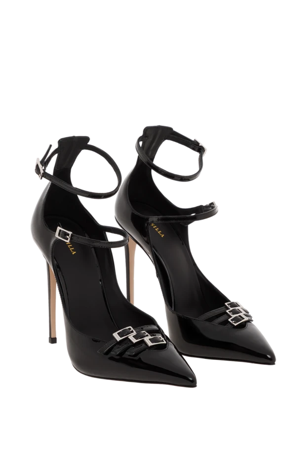 Le Silla black patent leather morgana strappy pumps 187650 - photo 3