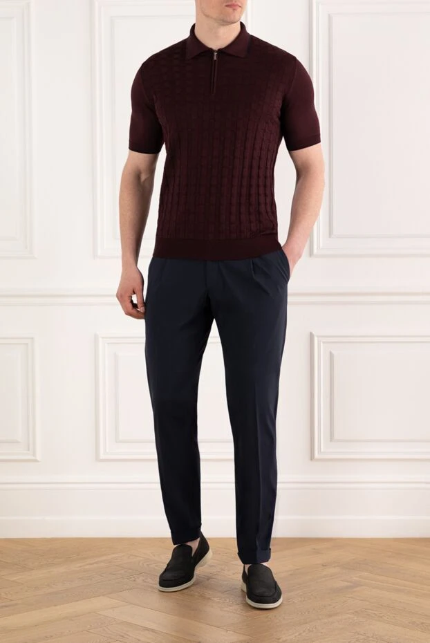 Lubiam men's blue trousers with ties and pintucks 187705 - photo 2