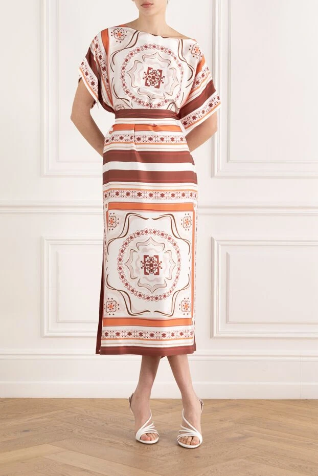 D.Exterior orange dress with ornament and belt 187770 - photo 2