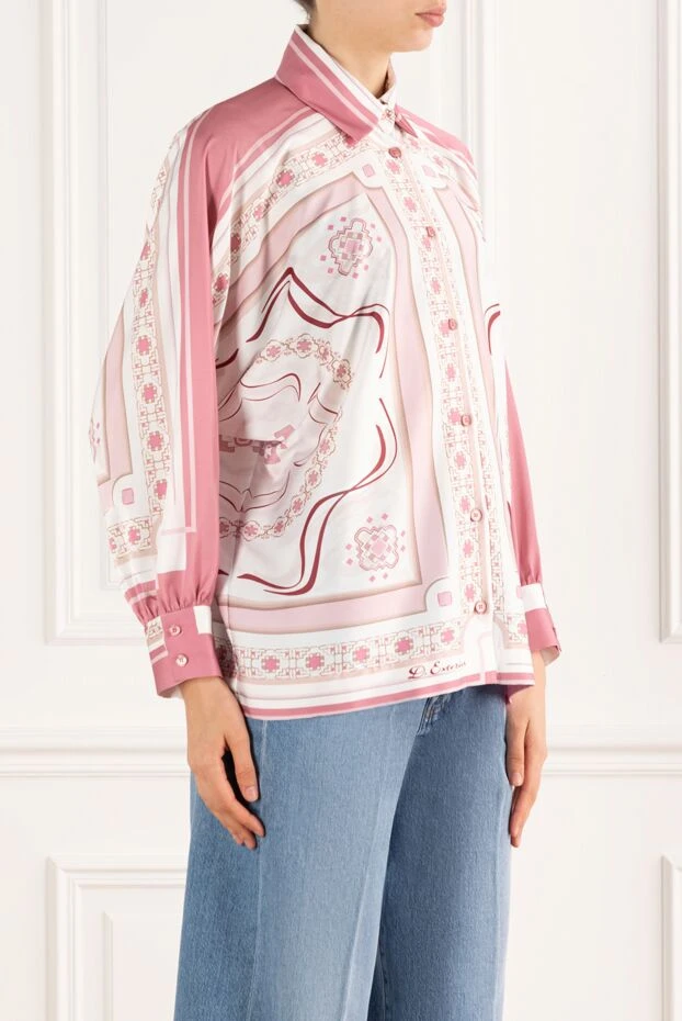 D.Exterior pink geometric print blouse 187774 - photo 3