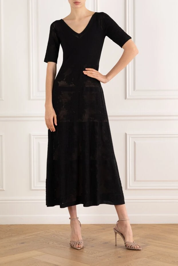 D.Exterior floral lace maxi dress black 187778 - photo 2