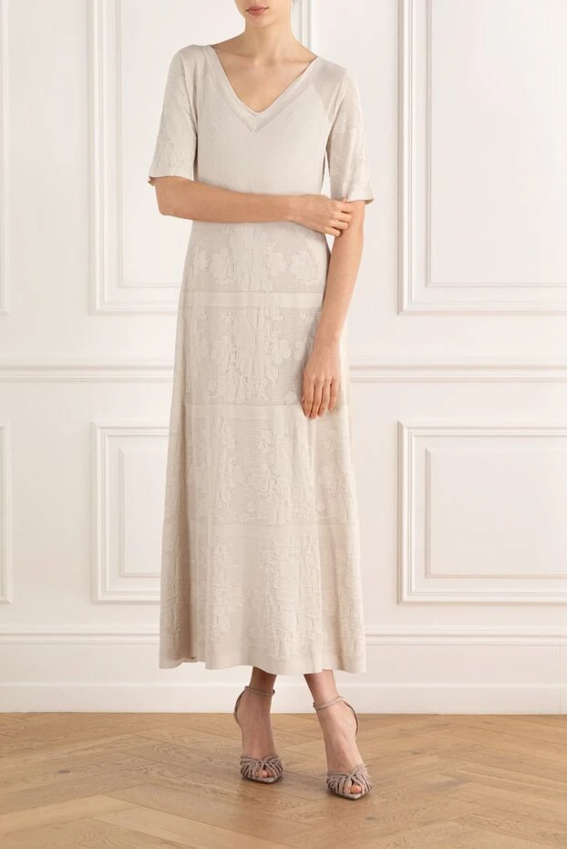 D.Exterior beige floral lace maxi dress 187779 - photo 2