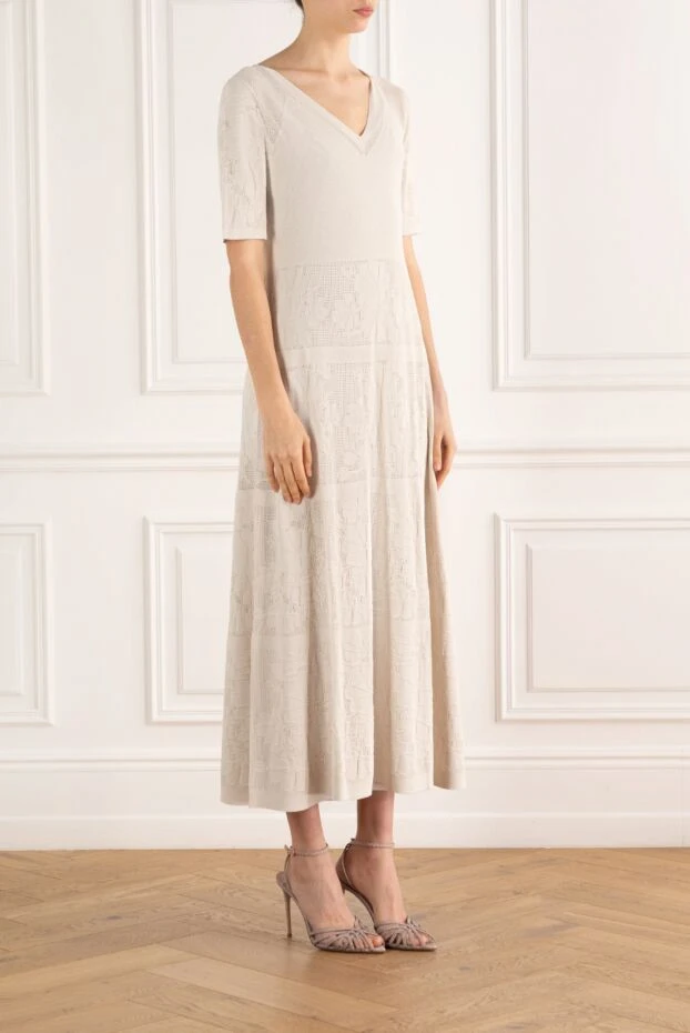 D.Exterior beige floral lace maxi dress 187779 - photo 3