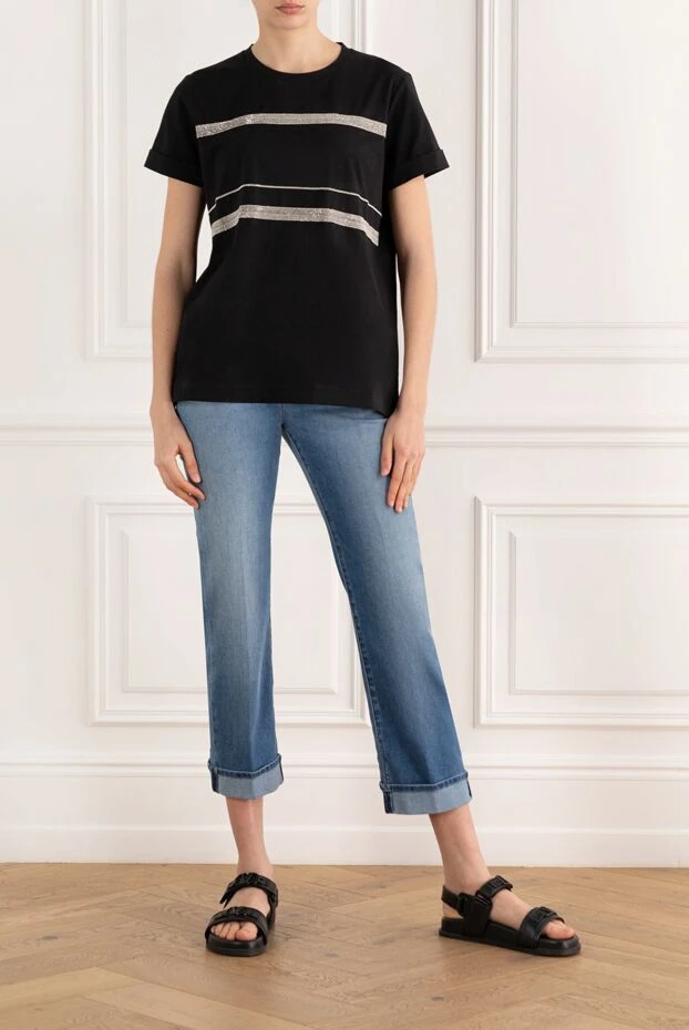D.Exterior women's black monili trim t-shirt 187781 - photo 2