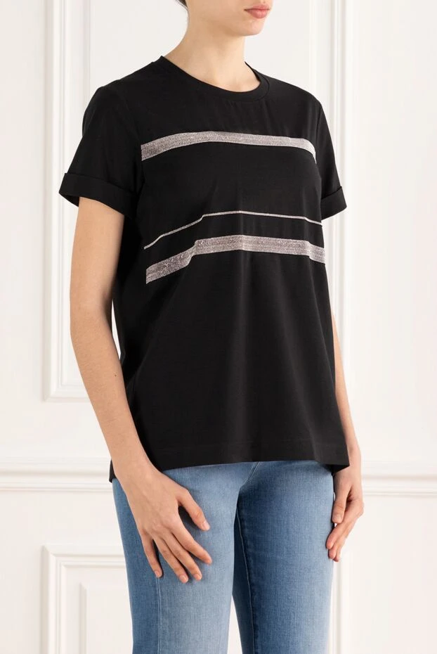 D.Exterior women's black monili trim t-shirt 187781 - photo 3