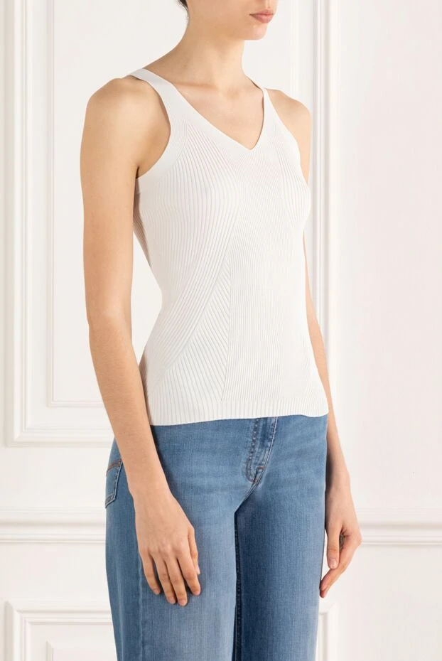 D.Exterior women's white knitted tank top 187787 - photo 3
