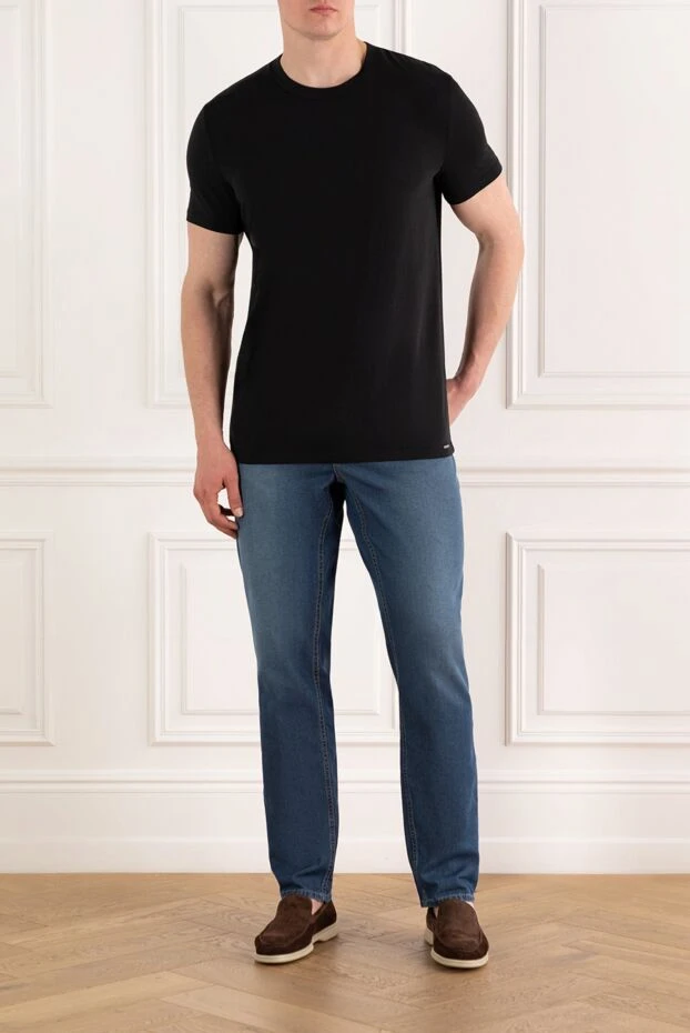 Brunello Cucinelli men's classic blue jeans with added silk 187880 - photo 2