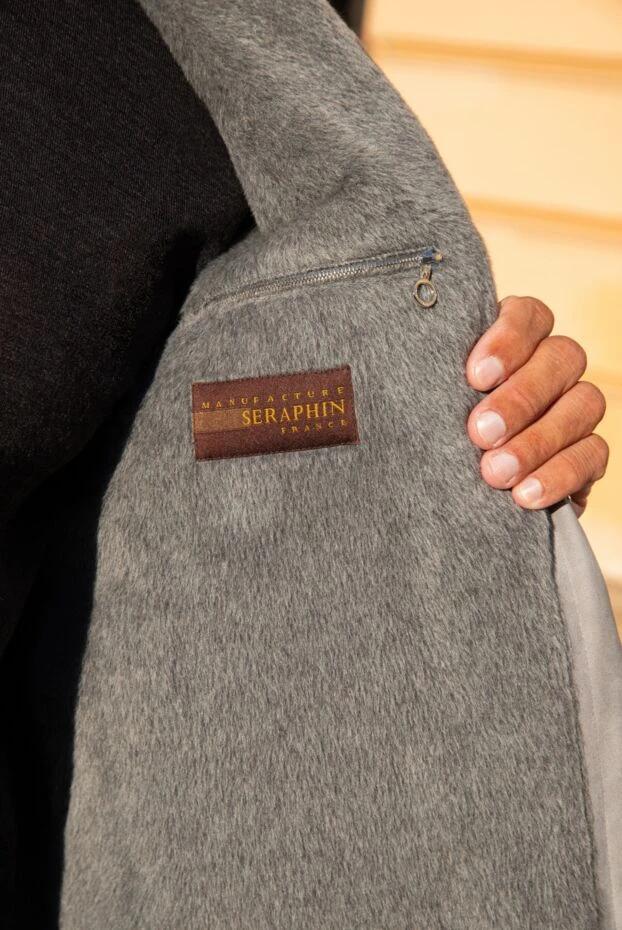 Seraphin gray suede jacket-shirt with fur 187913 - photo 3