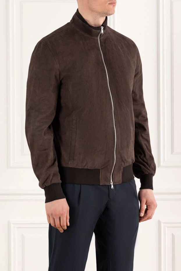 Barba Napoli коричневая замшевая куртка fox кожаная мужская 187945 - фото 3