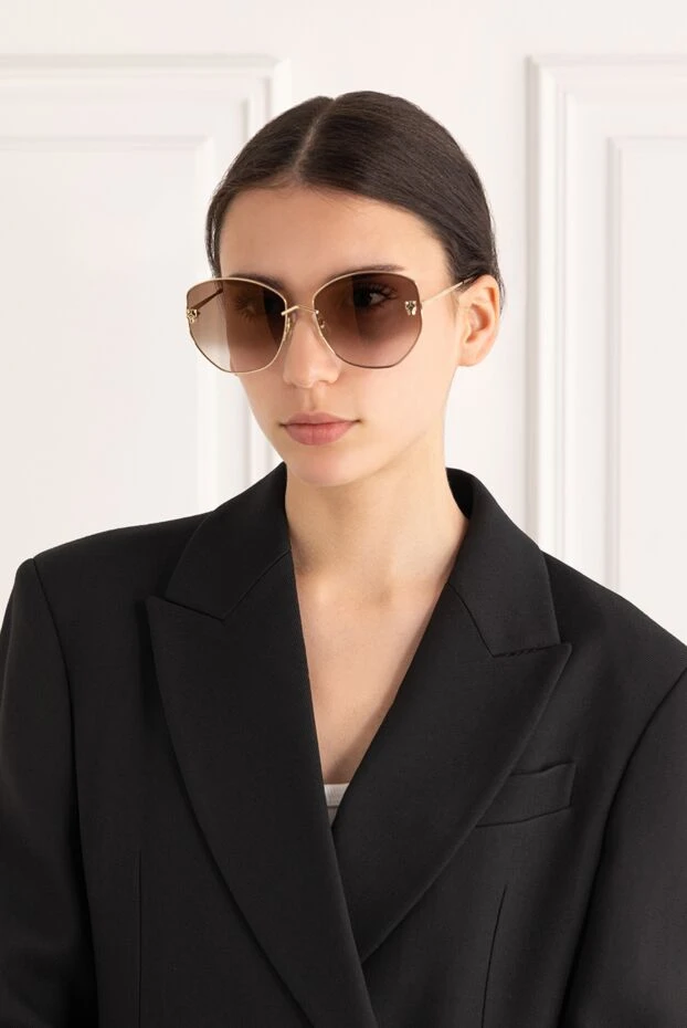Cartier panthere metal sunglasses gold 187952 - photo 2