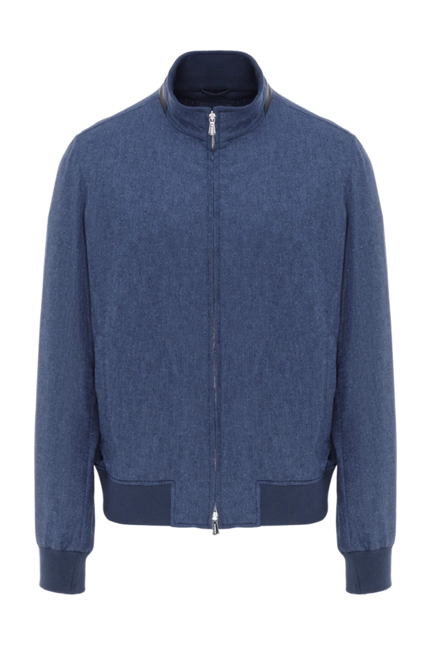 Enrico Mandelli blue cashmere silk bomber jacket men 188023 - photo 1