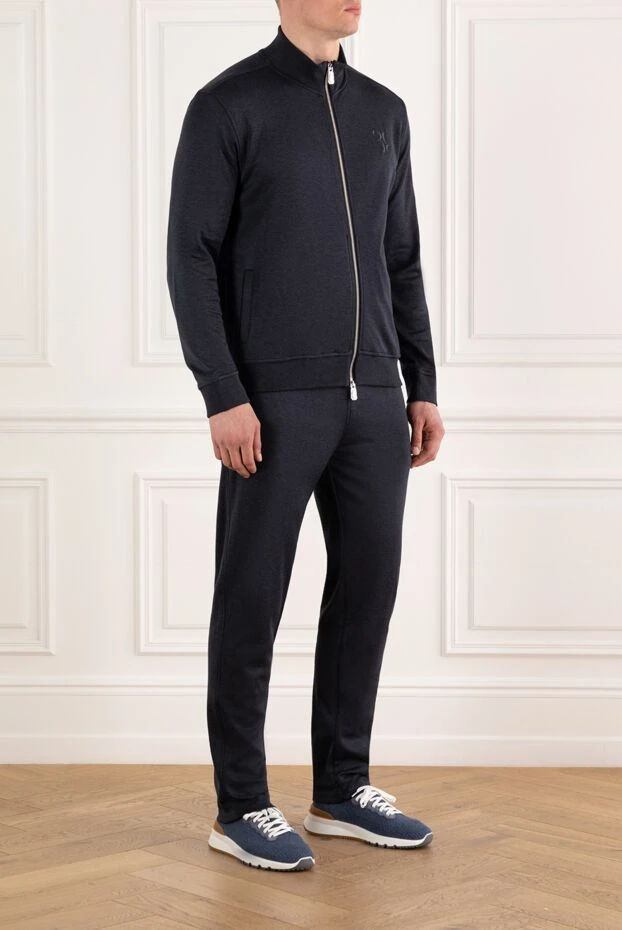 Billionaire gray men's cotton and silk sports suit 188025 - photo 3