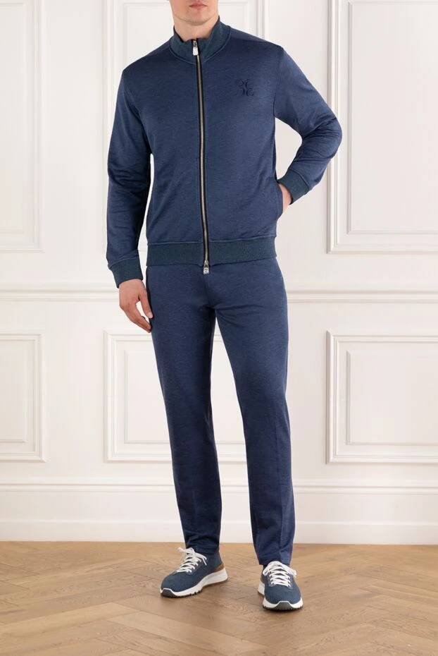 Billionaire minimalist blue suit with a zipper 188026 - photo 2