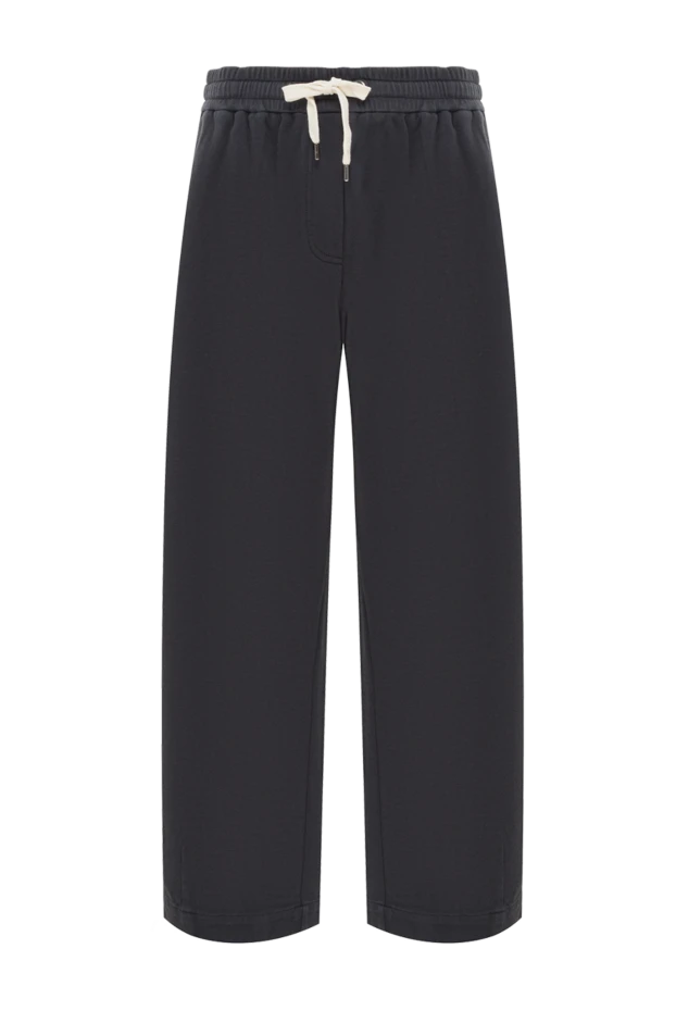 Brunello Cucinelli navy blue classic loose fit jogger pants 188032 - photo 1