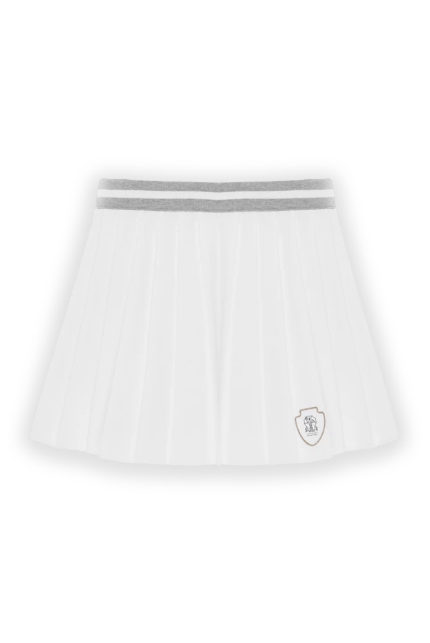 Юбка Pleated из высокотехнологичного поплина с логотипом - фото 1