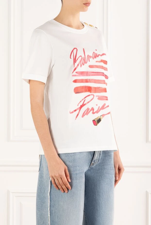 Balmain жіноча футболка з помадою. 188080 - фото 3