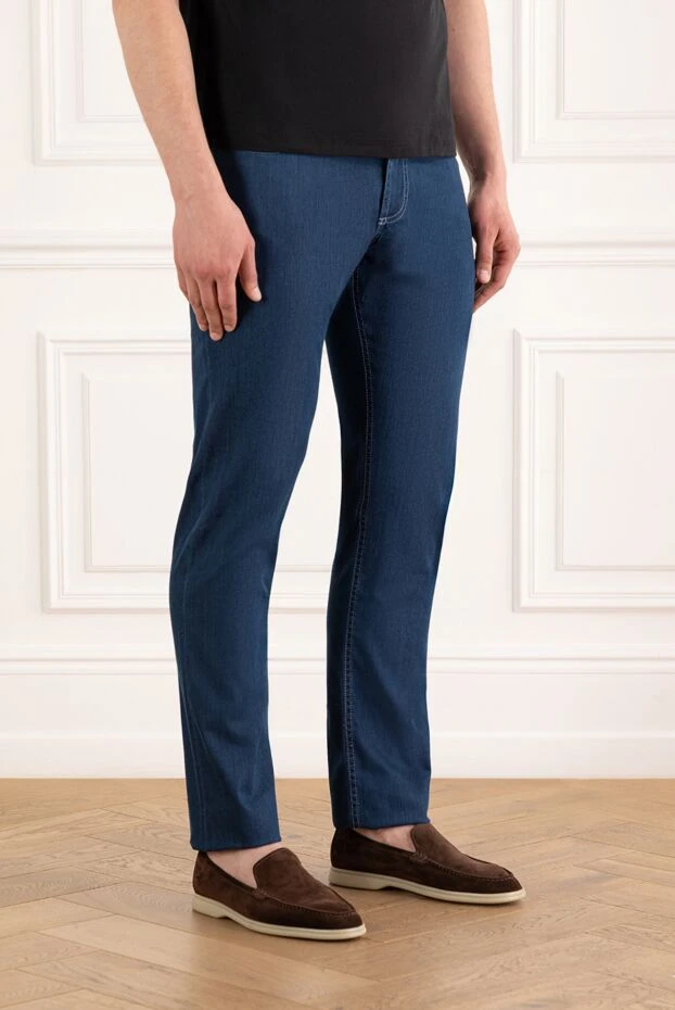 Portofino light blue jeans with neat seams and a classic cut 188127 - photo 3