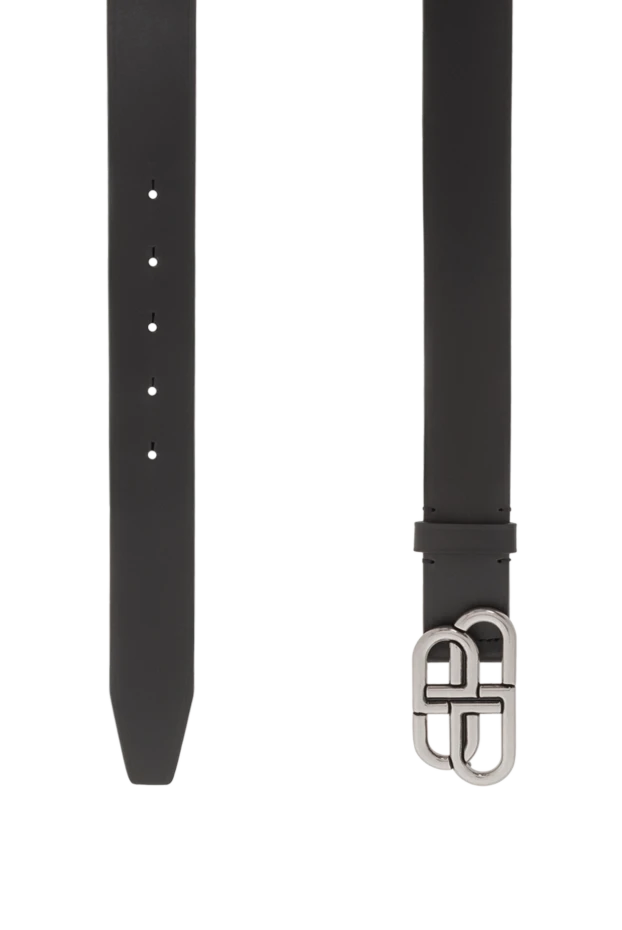 Balenciaga ремень bb large belt из черной телячьей кожи 188136 - фото 3
