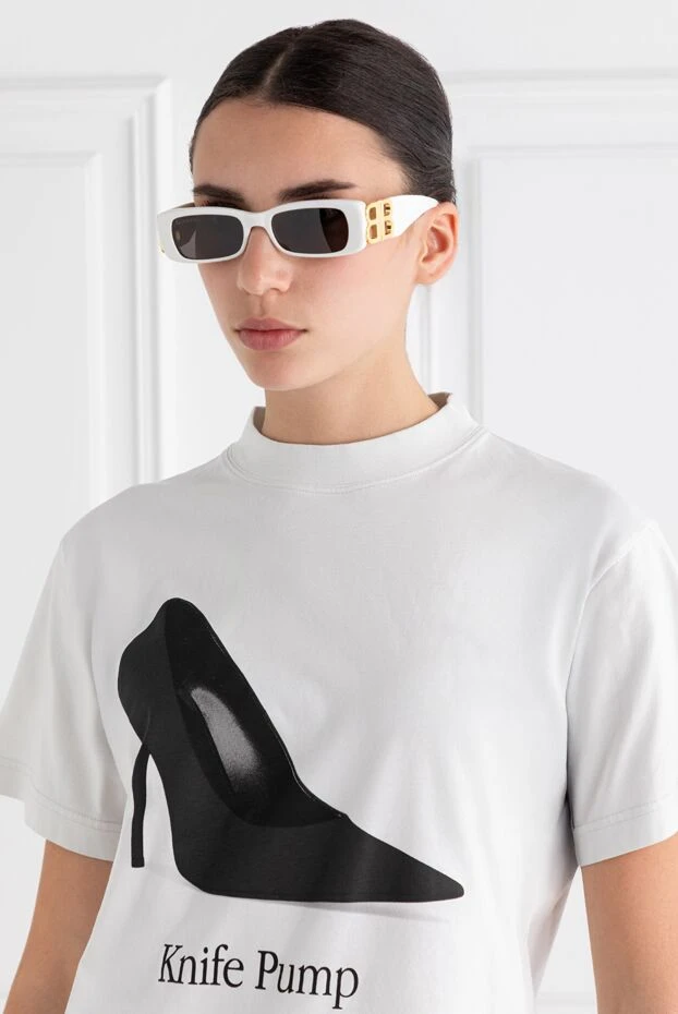 Balenciaga dynasty rectangle women's sunglasses white 188139 - photo 2