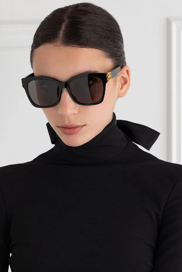 Balenciaga dynasty square women's sunglasses black 188140 - photo 2
